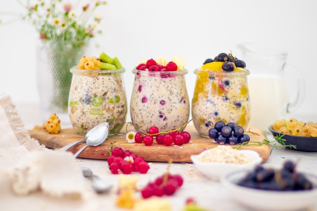 Overnight oats met bessen